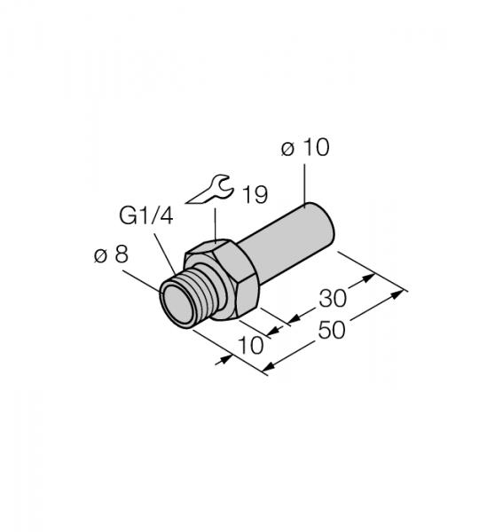 аксессуары для монтажаДатчик контроля потока - FTCI-G1/4A4-D10/L050