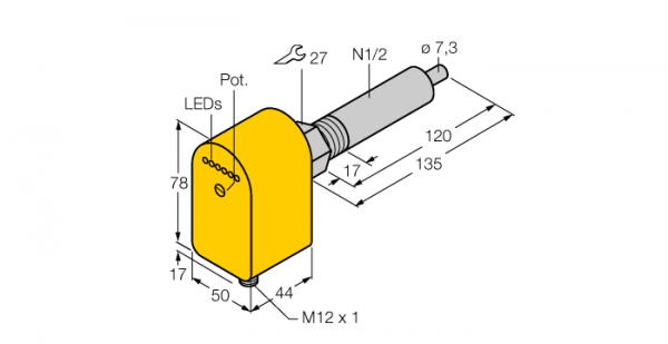 Мониторинг потокапогружного типа с оценочной электроникой - FCS-N1/2A4P-AP8X-H1141/L120