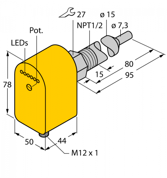 Мониторинг потокапогружного типа с оценочной электроникой - FCS-N1/2A4P-LIX-H1141/L080