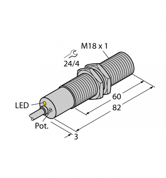 Мониторинг потокапогружного типа с оценочной электроникой - FCS-M18-AP8X