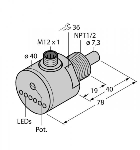 Мониторинг потокапогружного типа с оценочной электроникой - FCS-N1/2A4-AP8X-H1141