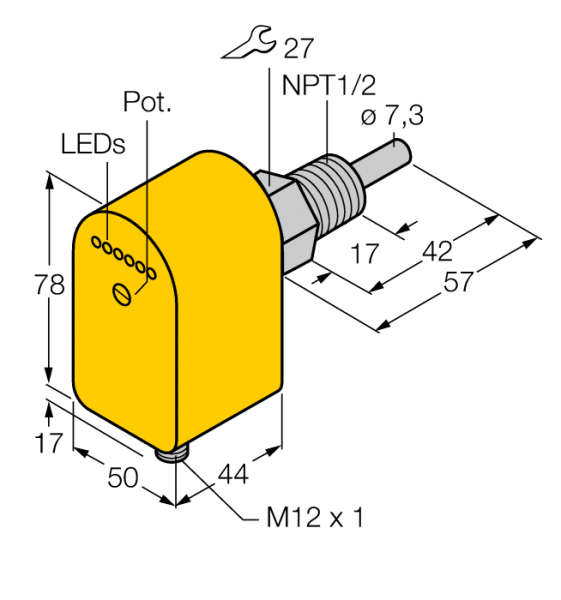 Мониторинг потокапогружного типа с оценочной электроникой - FCS-N1/2A4P-AP8X-H1141