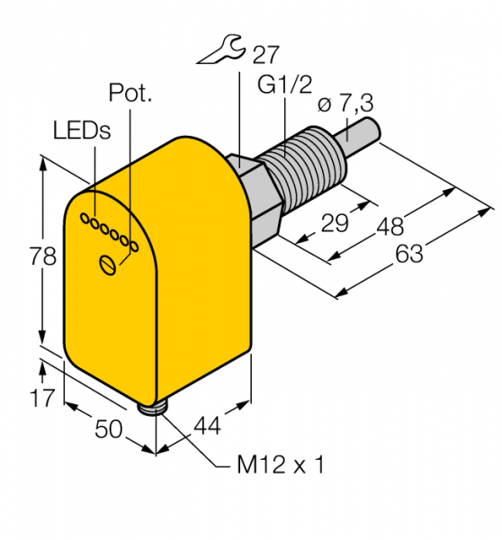 Мониторинг потокапогружного типа с оценочной электроникой - FCS-GL1/2A4P-AP8X-H1141