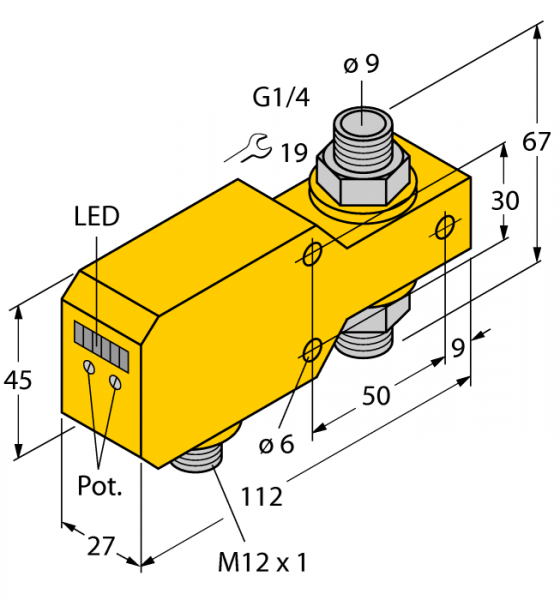 Мониторинг потокавстраиваемый в линию с оценочной электроникой - FCI-D10A4P-LIX-H1141