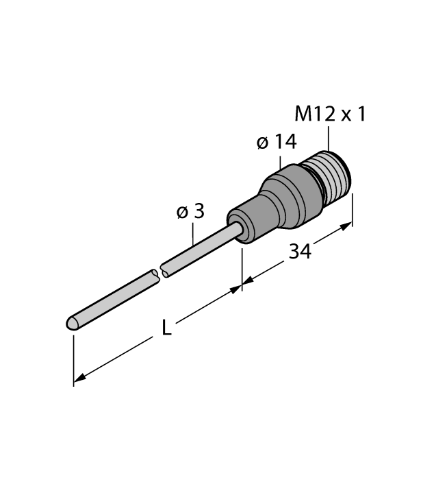 Детектирование температурыПроба - TP-203A-CF-H1141-L200