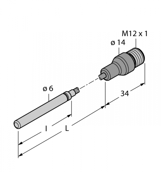 Детектирование температурыПроба - TP-306A-CF-H1141-L1000