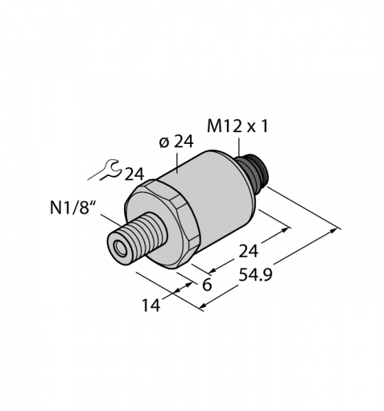 DrucktransmitterC выходом по току (2-х проводн.) - PT15PSIG-1014-I2-H1143/X