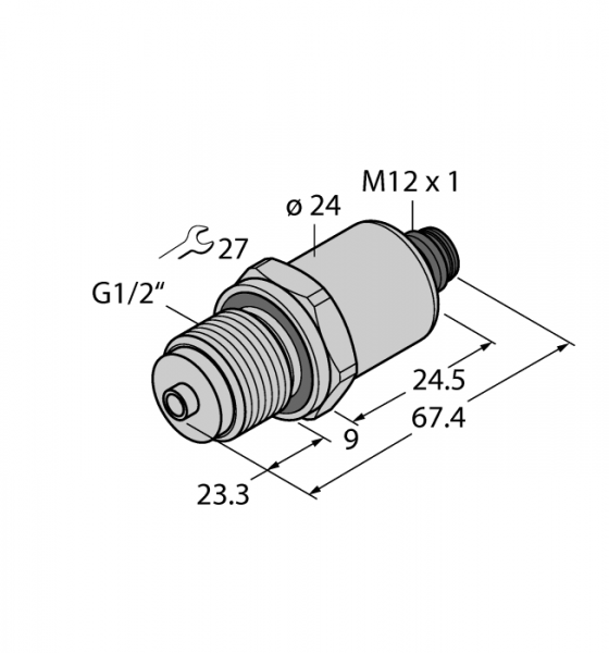 DrucktransmitterC выходом по току (2-х проводн.) - PT6R-1008-I2-H1141/X