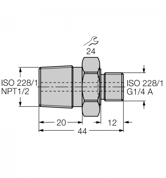 Адаптер G1/4' на N1/2'Аксессуары для монтажа - PCV-N1/2A4