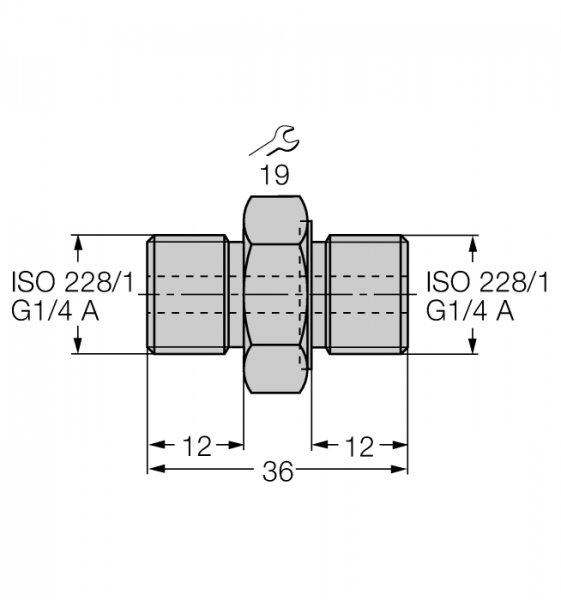 Адаптер G1/4' на G1/4'Аксессуары для монтажа - PCV-G1/4A4