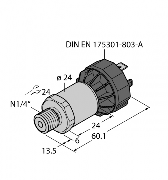 DrucktransmitterС выходом по напряжению (3-х проводн.) - PT300PSIG-1003-U1-DA91/X