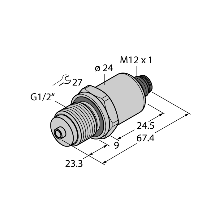 DrucktransmitterC выходом по току (2-х проводн.) - PT1.6R-1008-I2-H1143