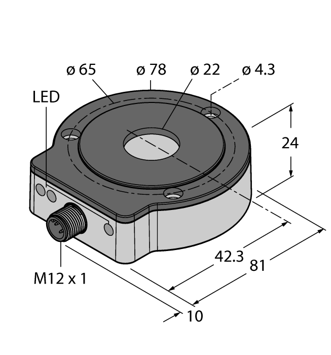 Бесконтактный кодер - Ri360P0-EQR24M0-HESG25X3-H1181