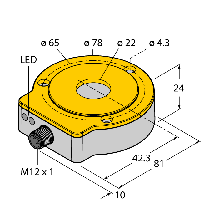 Бесконтактный кодер - Ri360P0-QR24M0-INCRX2-H1181
