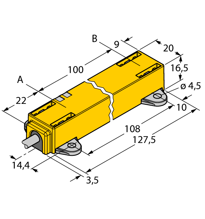 Индуктивный датчик линейного перемещения - Li100P1-Q17LM1-LU4X2/S97