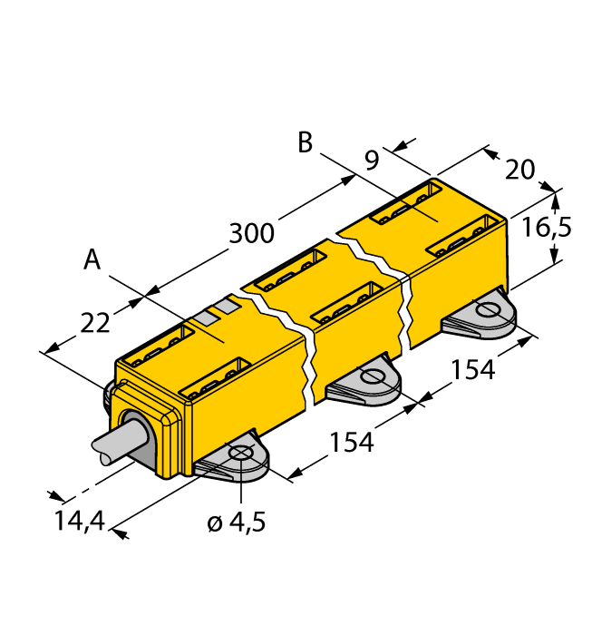 Индуктивный датчик линейного перемещения - Li300P1-Q17LM1-LU4X2/S97