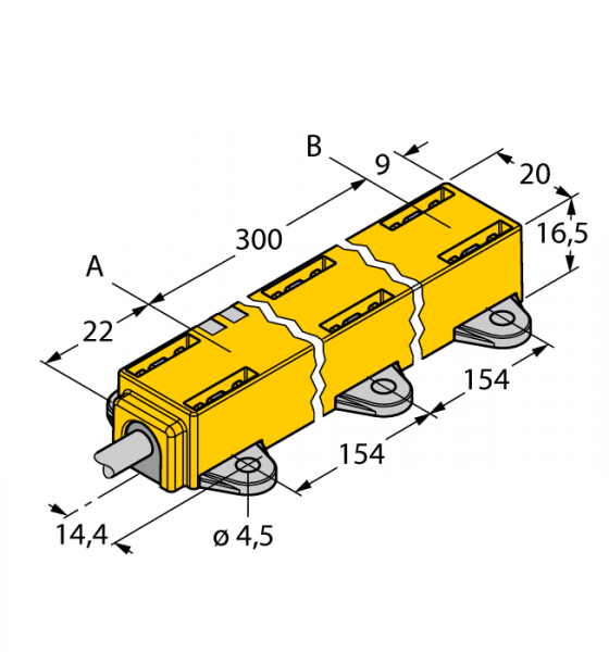 Индуктивный датчик линейного перемещения - Li300P1-Q17LM1-LU4X2/S97