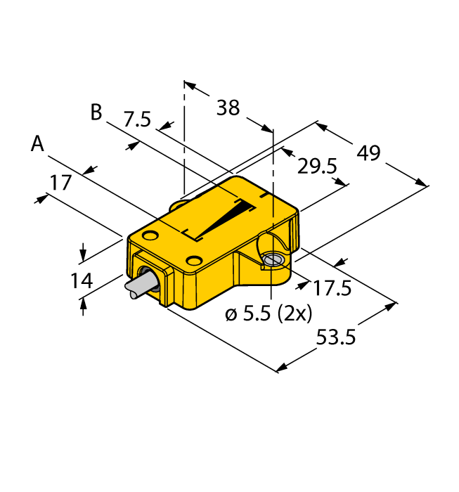 Индуктивный датчик линейного перемещения - Li25P1-QR14-LU4X2/S97