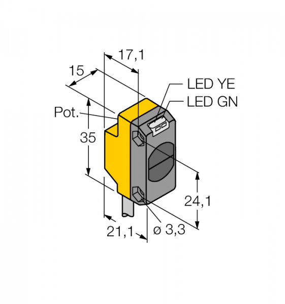 Фотоэлектрический датчикдиффузионный датчик - QS18VP6DB