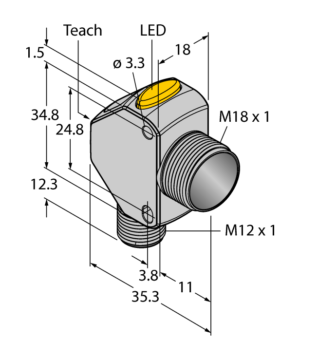 Фотоэлектрический датчикЛазерный датчик - Q3XTBLD150-Q8