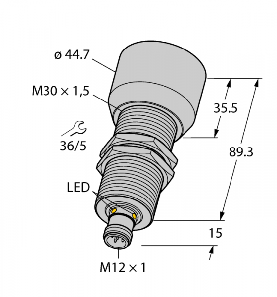 Ультразвуковой датчикдиффузионный датчик - RU600U-M30M-2UP8X2-H1151