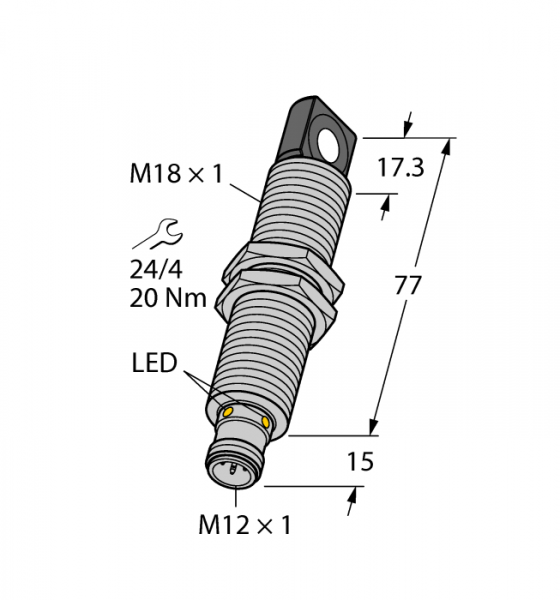 Ультразвуковой датчикдиффузионный датчик - RU40U-M18ES-2UP8X2-H1151