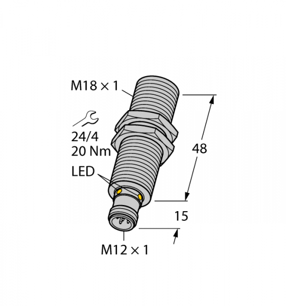 Ультразвуковой датчикдиффузионный датчик - RU100U-M18M-UP8X2-H1151