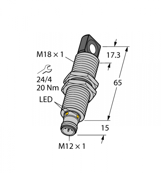 Ультразвуковой датчикдиффузионный датчик - RU100U-M18MS-LFX-H1151