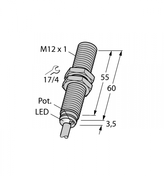 Емкостной датчик - BC3-M12-AP6X/S90/3GD