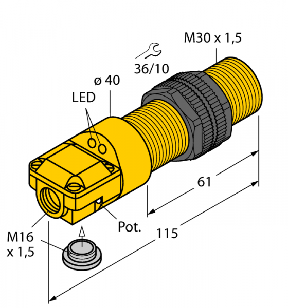 Емкостной датчик - BC10-P30SR-FZ3X2