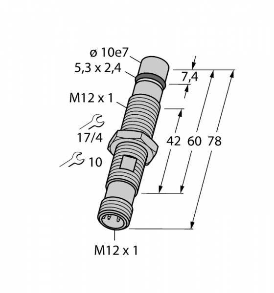Индуктивный датчикдля высокого давления - BID1,5-G120-AP6-H1141