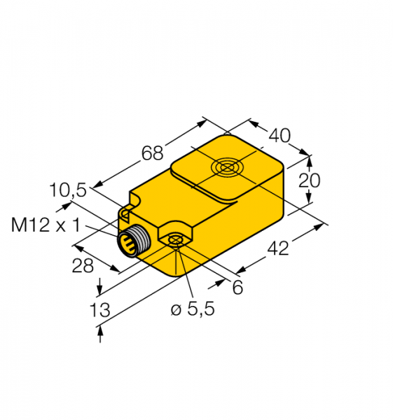 Индуктивный датчикдля распознавания материала - BI8-Q20-2LU-H1141/S950