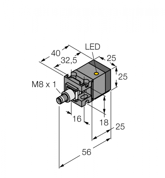 Индуктивный датчик - BI10U-CA25-AP6X2-V1131