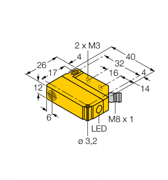 Индуктивный датчик - BI5U-Q12-AP6X2-V1131