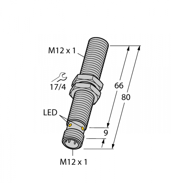 Индуктивный датчик - BI4U-M12-VP44X-H1141 L80
