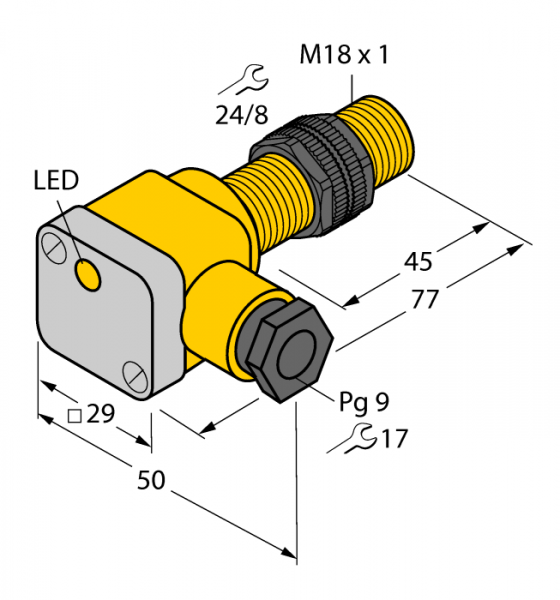 Индуктивный датчик - Ni10-P18SK-AZ3X