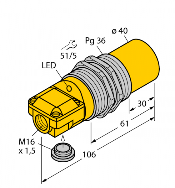 Индуктивный датчик - NI40-G47SR-FZ3X2