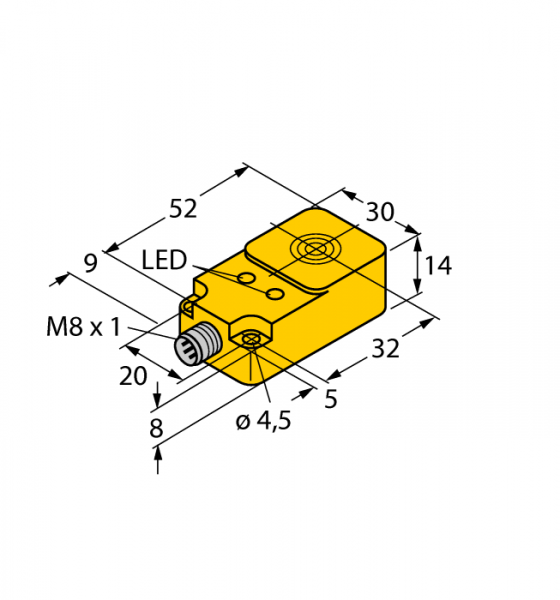 Индуктивный датчик - BI10U-Q14-AP6X2-V1131