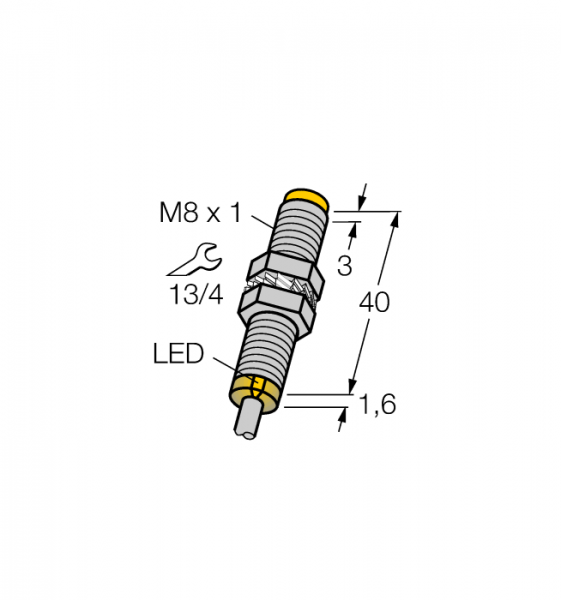 Индуктивный датчикс увеличенной дистанцией срабатывания - NI4-EG08-AG41X