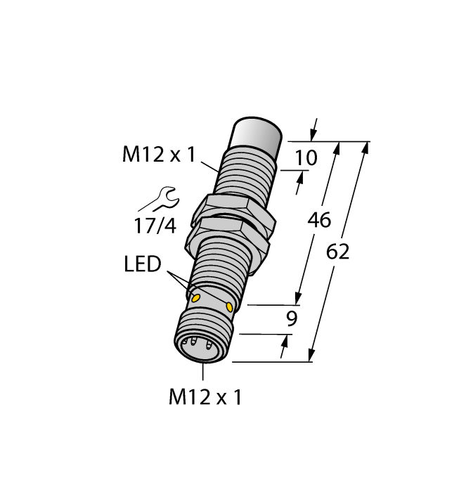 Индуктивный датчикдля пищевой индустрии - NI10U-EM12EWD-VP44X-H1141