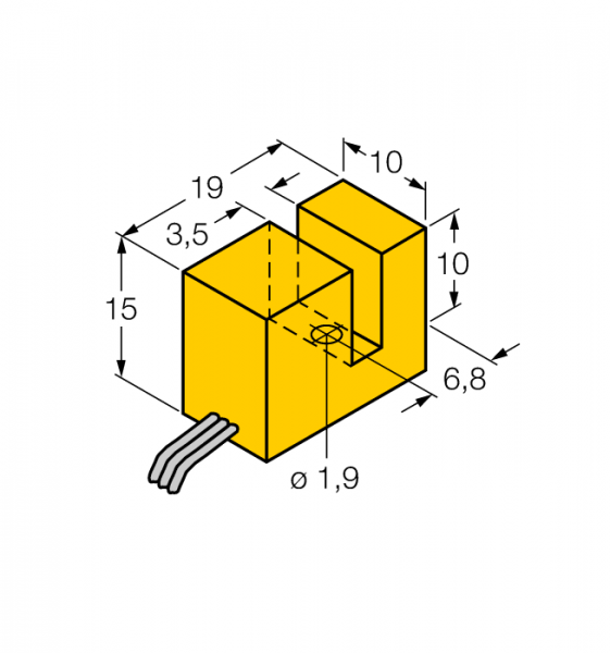 Индуктивный датчикщелевой тип - SI3,5-K10-AN7