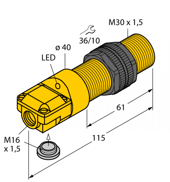Индуктивный датчик - BI10-P30SR-AN6X