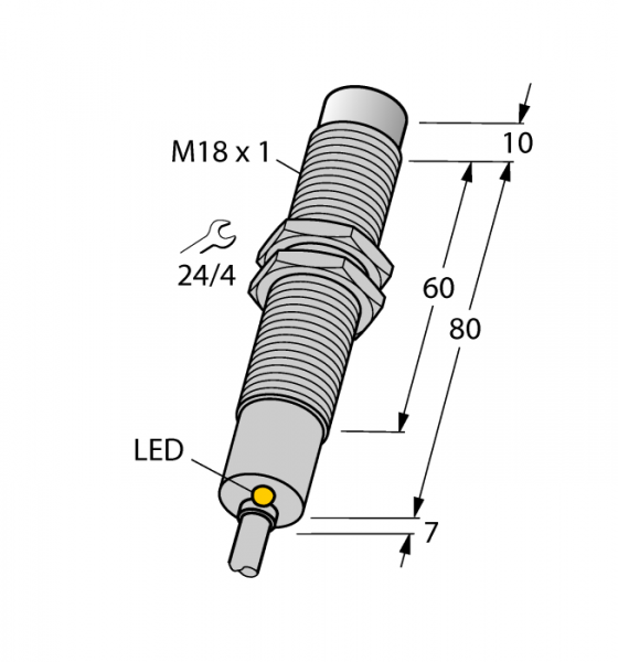 Индуктивный датчикс расширенным диапазоном температуры - NI8-M18-AZ3X/S120