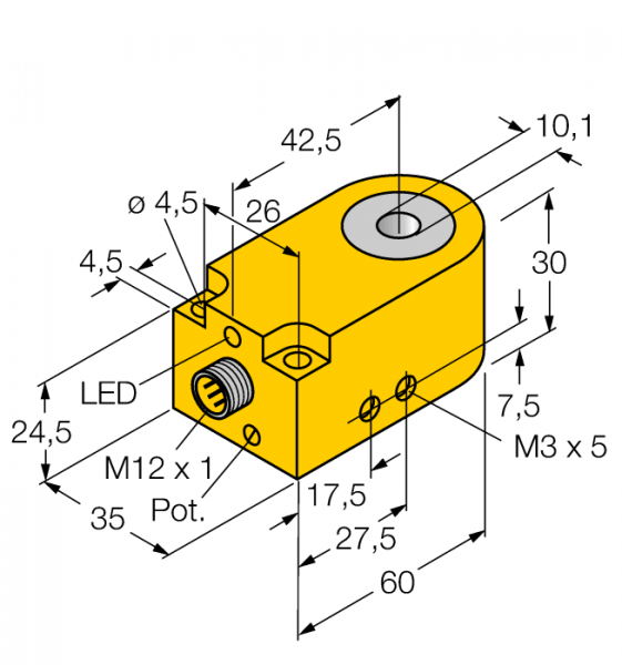 индуктивный датчикКольцевой датчик - BI10R-W30-DAN6X-H1141