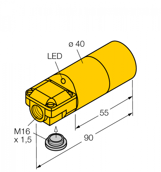 Индуктивный датчик - NI20-K40SR-AP6X