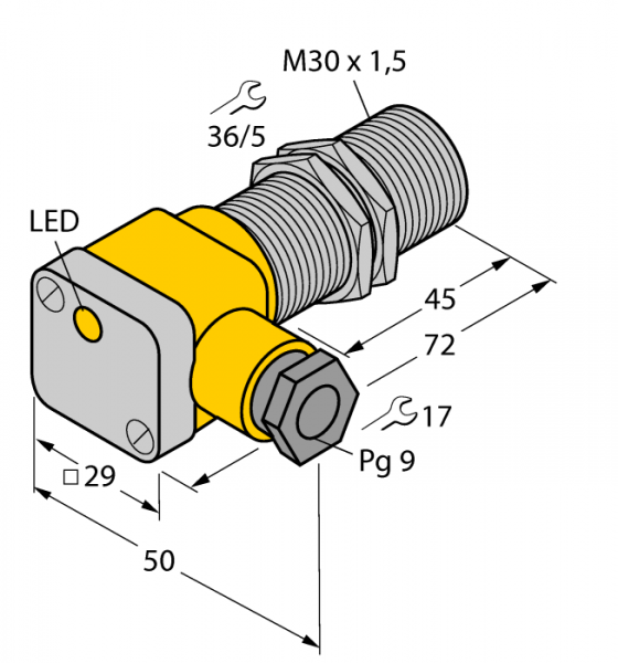 Индуктивный датчик - BI10-G30SK-Y1X