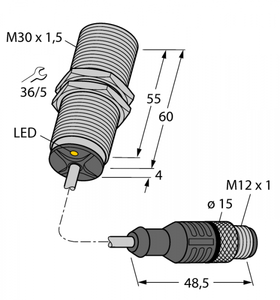 Индуктивный датчик - BI10U-MT30-AD4X-0,3-RS4.23/XOR