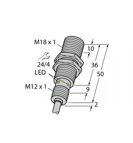 Индуктивный датчикдля пищевой промышленности - BI8U-EM18WD-AP6X