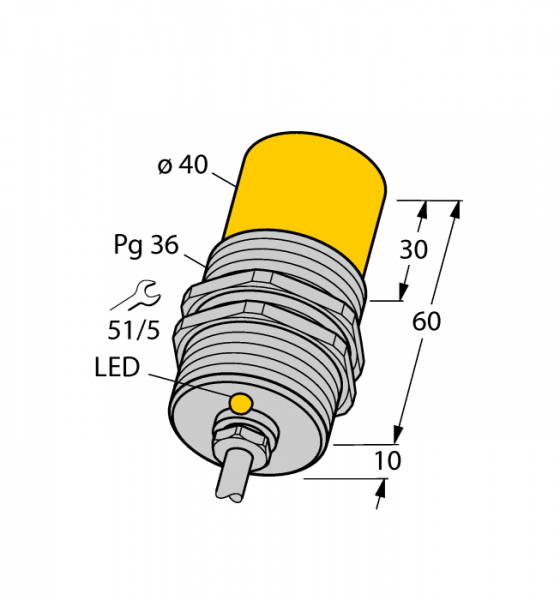 Индуктивный датчик - NI25-G47-AZ3X