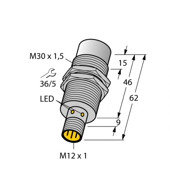 Индуктивный датчикдля пищевой индустрии - NI30U-EM30WD-AN6X-H1141